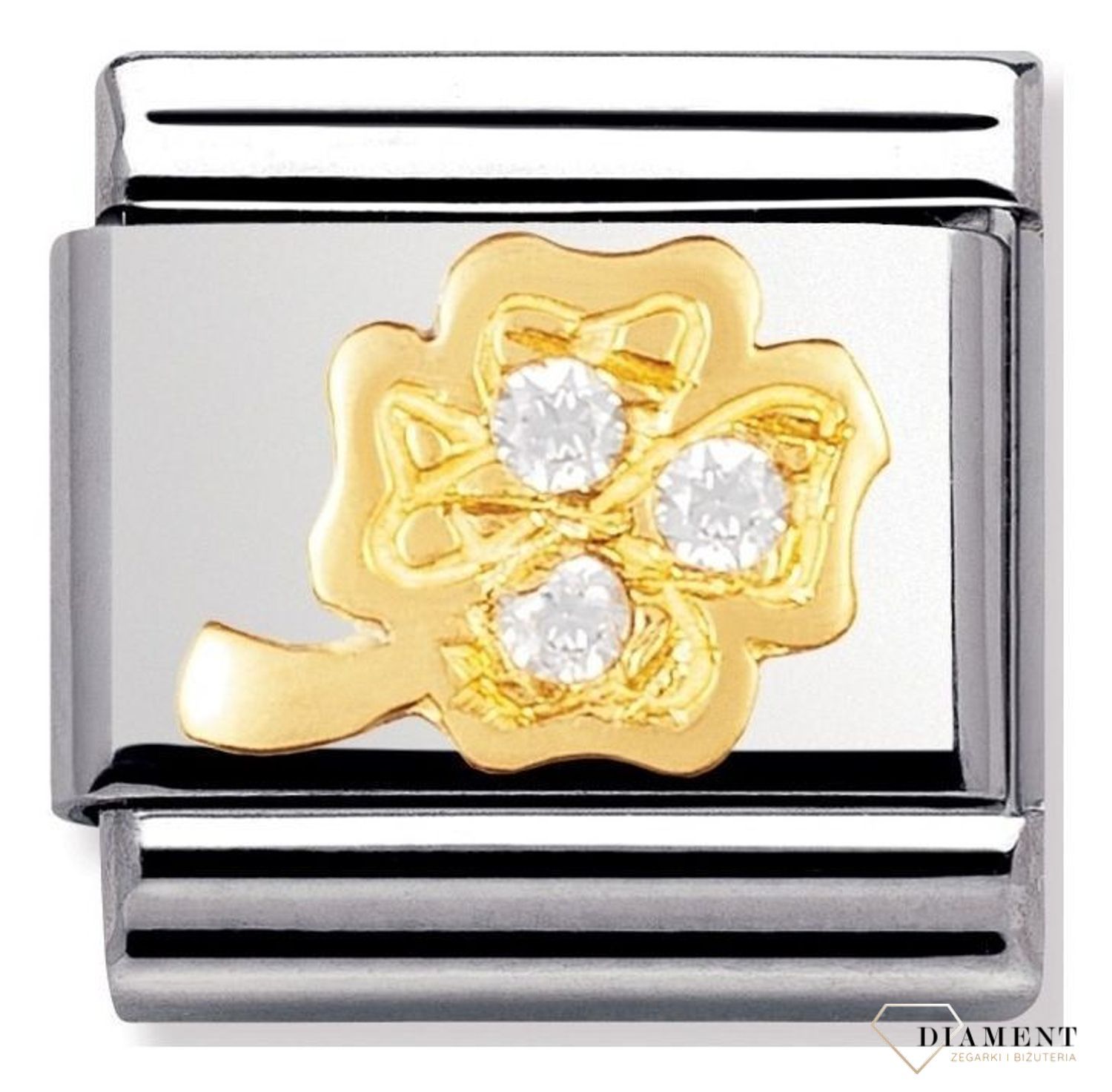 Nomination - Link 18K zawieszka złoto 'Koniczynka z cyrkoniami' 030310 18 biżuteria nomination nomination zawieszki nomination baza.jpg